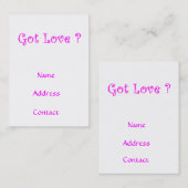 Got Liebe? Visitenkarten Visitenkarte (Vorne/Hinten)