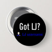 Got LJ? Knopf Button (Vorne & Hinten)