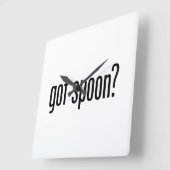 got Löffel Quadratische Wanduhr (Winkel)