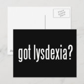 Got Lysdexia? Postkarte (Vorne/Hinten)
