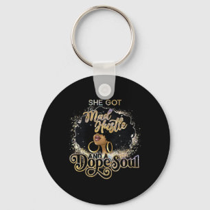 Got Mad Hustel und ein Soul gegen Drogen Afro Mela Schlüsselanhänger