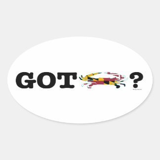 Got Maryland Crabs Decal (Set von 4 Jahren) Ovaler Aufkleber