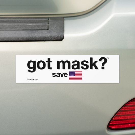 Got Mask? Rett Amerika. Autoaufkleber (Auf Auto)