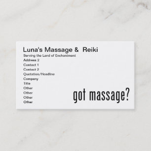 Got Massage? Terminkarte