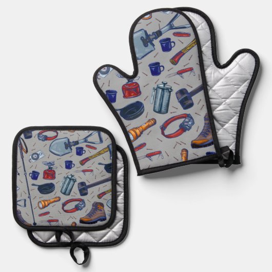 Got Matches Ofenhandschuh & Topflappen-Set (Vorderseite/Rückseite)