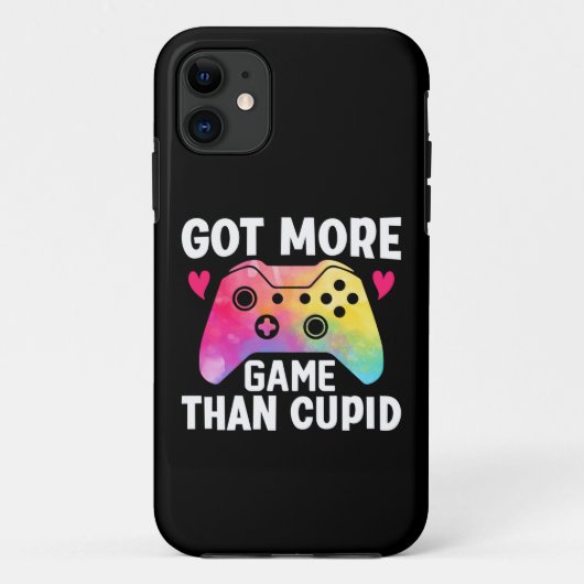 Got mehr Spiel als Cupid Valentine Video Game Case-Mate iPhone Hülle (Rückseite)