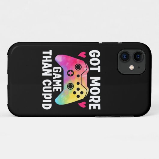 Got mehr Spiel als Cupid Valentine Video Game Case-Mate iPhone Hülle (Rückseite (Horizontal))