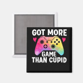 Got mehr Spiel als Cupid Valentine Video Game Magnet (Vorderseite/Rückseite)