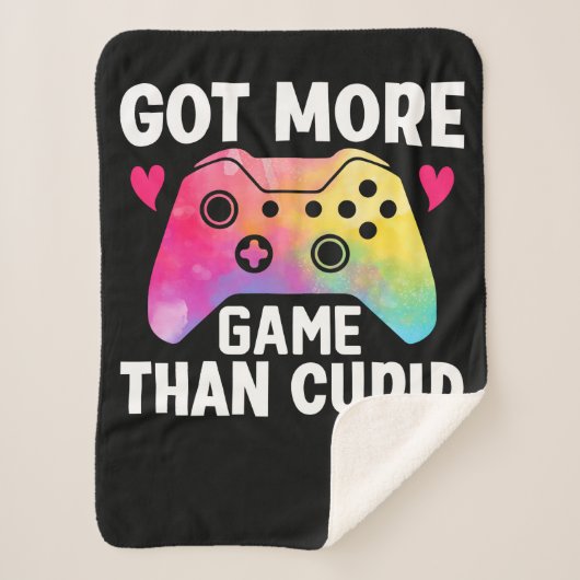 Got mehr Spiel als Cupid Valentine Video Game Sherpadecke (Vorderseite)