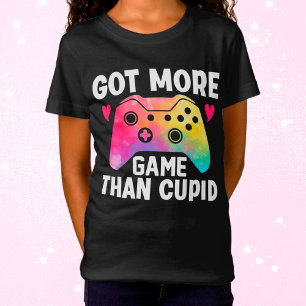 Got mehr Spiel als Cupid Valentine Video Game T-Shirt