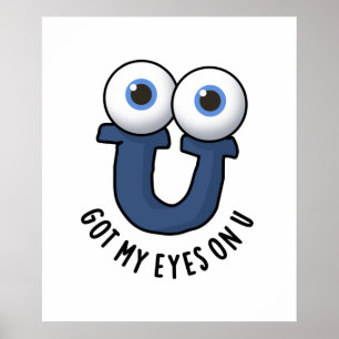 Got meine Augen auf U Funny Alphabet Puff Poster