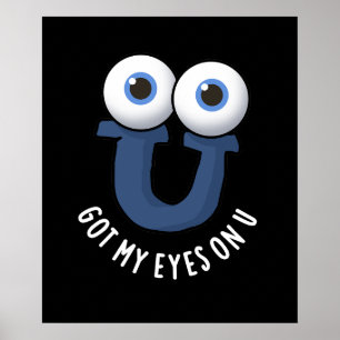 Got meine Augen auf U Funny Alphabet Puppe Dark BG Poster