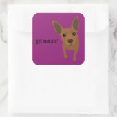 Got Min Button? Miniature Pinscher (rot) Sticker (Tasche)