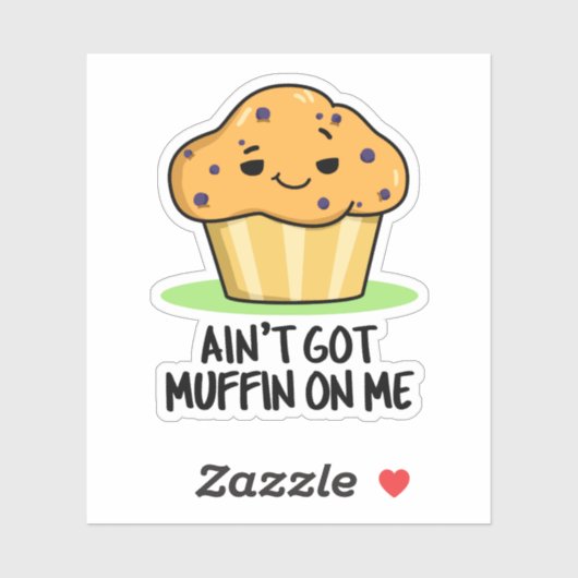 Got mir keinen Muffin-Pun Aufkleber (Blatt)