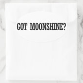 Got Moonshine Ovaler Aufkleber (Tasche)