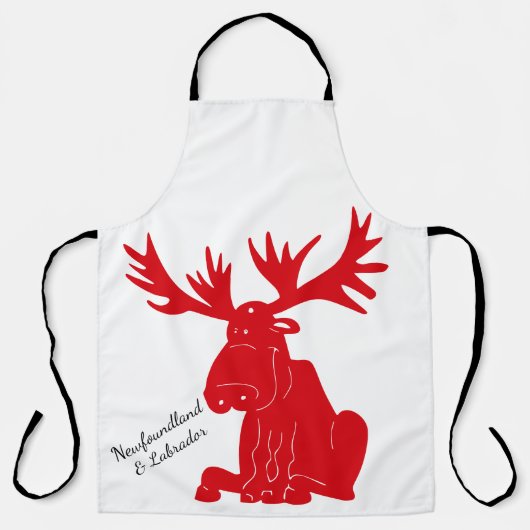 Got Moose von Neufundland Zolltarif niedliche Schü Schürze (Vorderseite)