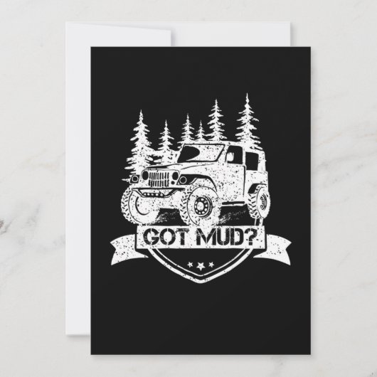 Got Mud Dirt Hill Off Racing Sports Road Geschenk Einladung (Vorderseite)