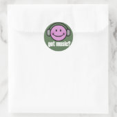 GOT MUSIK SMILE RUNDER AUFKLEBER (Tasche)