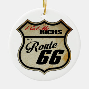 Got my Kicks on Route 66 Keramik Ornament