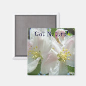 Got Nature! Magnet Rosa Apfelblussel Blume (Vorderseite/Rückseite)