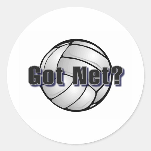 Got Netz? Volleyball Runder Aufkleber (Vorderseite)