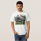 "Got Orte zum Ausgehen" Schwarzer und Grauer Jeep  T-Shirt (Vorne ganz)