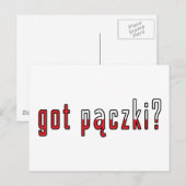 got Paczki? Flagge Postkarte (Vorne/Hinten)