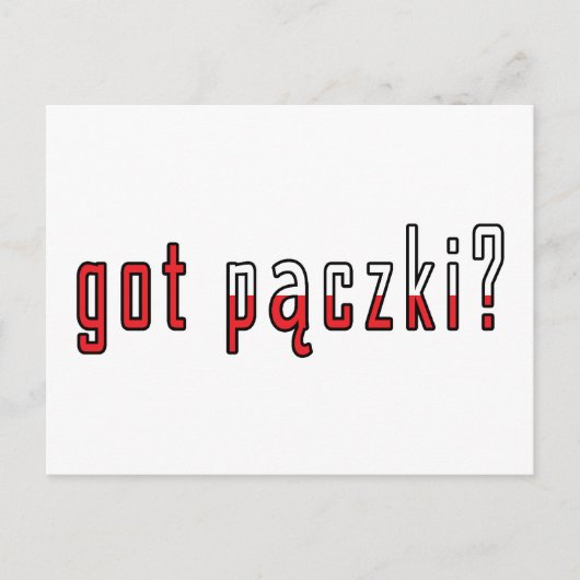 got Paczki? Flagge Postkarte (Vorderseite)