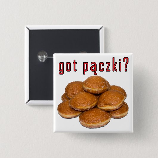got Paczki? Polnisches Dessert Button (Vorne & Hinten)