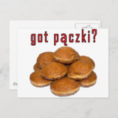 got Paczki? Polnisches Dessert Postkarte (Vorne/Hinten)
