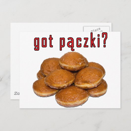 got Paczki? Polnisches Dessert Postkarte (Vorne/Hinten)