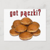 got Paczki? Polnisches Dessert Postkarte (Vorderseite)