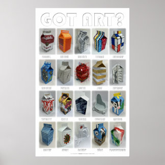 GOT? Parodie Bilder berühmter Kunstwerke als Milch Poster