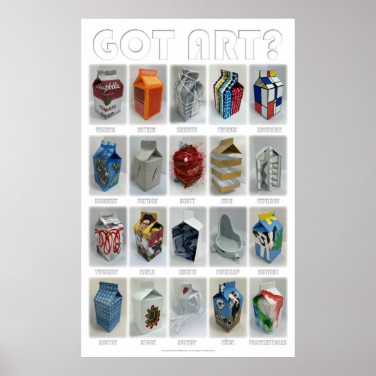 GOT? Parodie Bilder berühmter Kunstwerke als Milch Poster (Vorne)