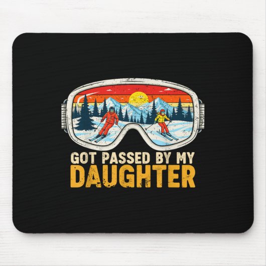 Got Ped By My Daughter Funny Family Skiing Mousepad (Vorne)