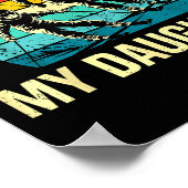 Got Ped By My Daughter Funny Ski Skiing Winter Mou Poster (Ecke)