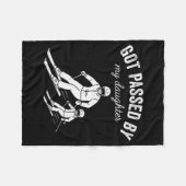 Got Ped By My Daughter Funny Skiing _4  Fleecedecke (Vorderseite (Horizontal))