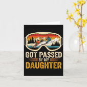 Got Ped By My Daughter Funny Skiing Family Karte (Gelbe Blume)