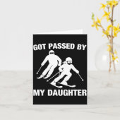 Got Ped By My Daughter Funny Skiing Family Karte (Gelbe Blume)