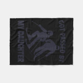 Got Ped By My Daughter Funny Skiing Fleecedecke (Vorderseite (Horizontal))