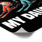 Got Ped By My Daughter Funny Skiing Funny Family D Poster (Ecke)