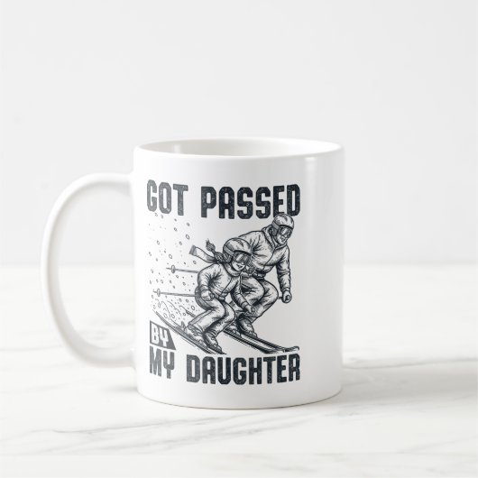 Got Ped By My Daughter Funny Skiing Ski Dad Winter Kaffeetasse (Links)