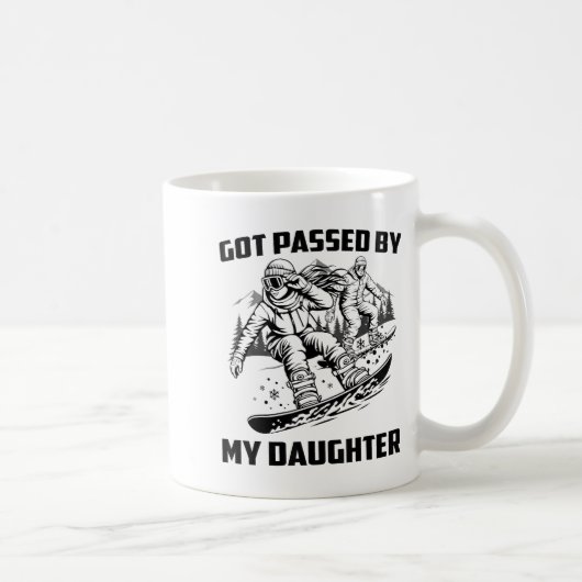 Got Ped By My Daughter Funny Skiing Ski Dad Winter Kaffeetasse (Rechts)