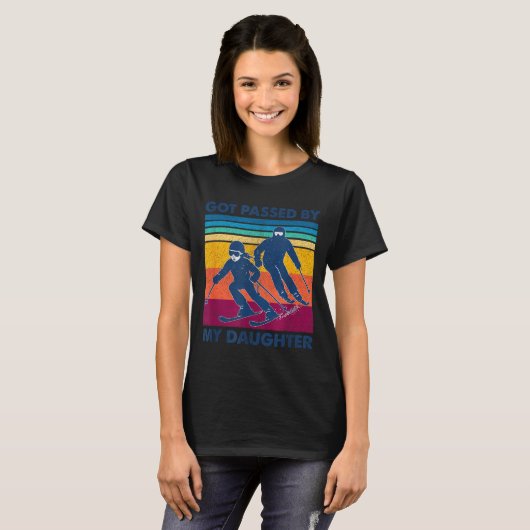 Got Ped By My Daughter Funny Skiing  T-Shirt (Vorne ganz)