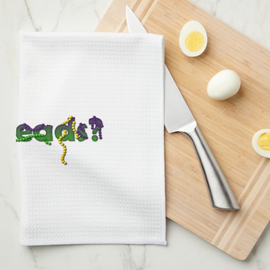 got Perlen? Mardi Gras Küchentuch (Viertel Falte)