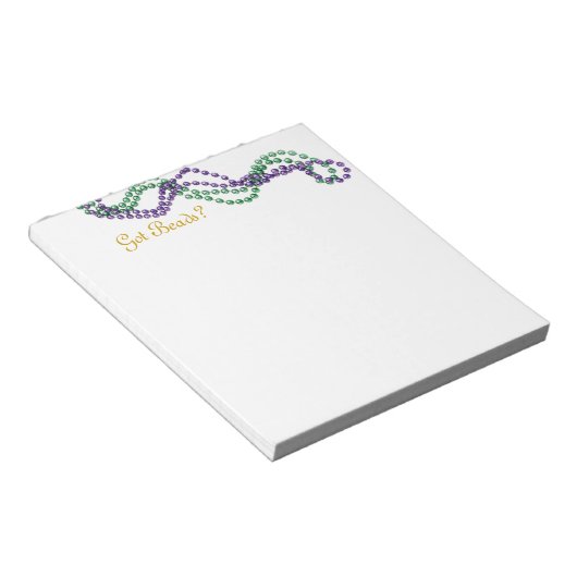 Got Perlen? Notizblock (angewinkelt)