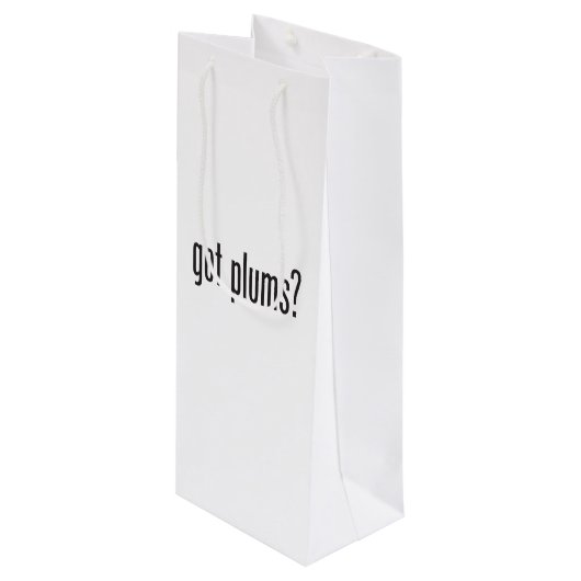got Pflaumen Geschenktüte Für Weinflaschen (Vorderseite Schrägansicht)