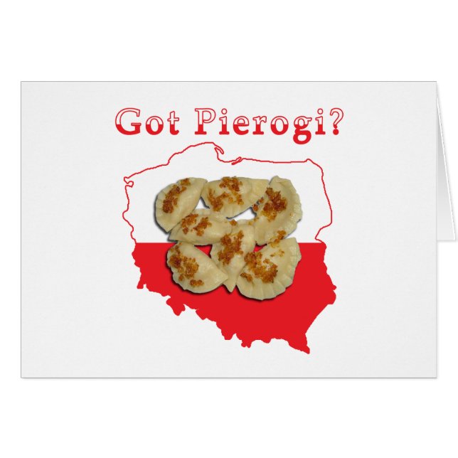 Got Pierogi Polnisch Karte (Vorderseite (Horizontal))