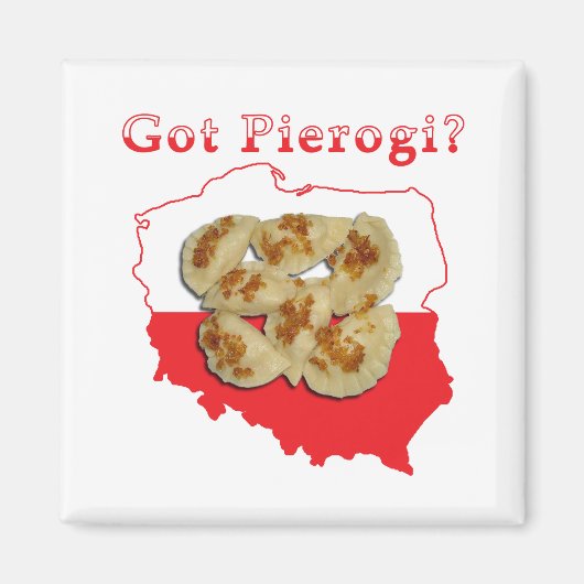 Got Pierogi Polnisch Karte Magnet (Vorne)