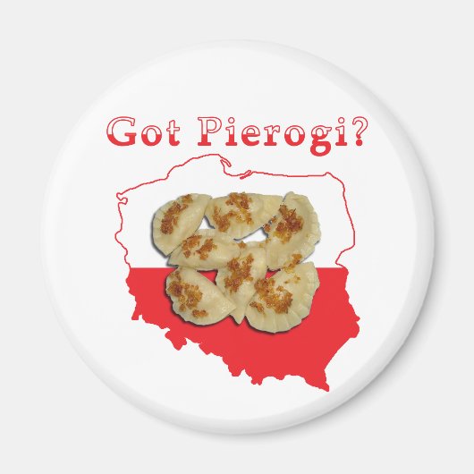 Got Pierogi Polnisch Karte Magnet (Vorne)